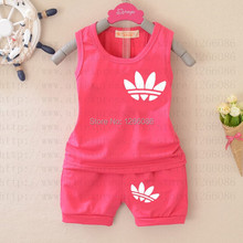 summer baby boys girls clothes set brand sleeveless tops t-shirts + shorts 2pcs childrens tracksuit kids bebes clothing suits