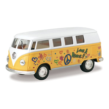 Kinsmart 1962 VW T1 автобус любви и мира желтый 1/32 модели сплава модель автомобиля T1 ван коуниверсален детские игрушки детские игрушки
