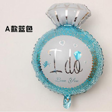 globos 4pcs lot Diamond Ring balloon Foil Balloons Valentine s Day baloon Party Decoration Birthday Wedding