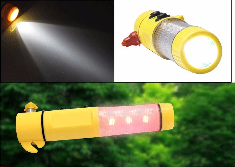 4 in 1 Car Auto Emergency Safety Life Hammer LED Flashlight New (3)