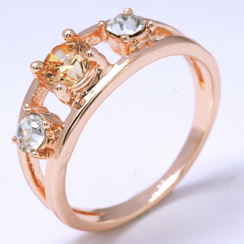 Hot Selling Dropship party Show Sexy Shine 18K Rose Gold Filled Cubic Zircon Women Lady Fashion