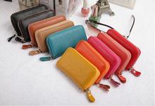 Candy Color Men Pu Leather Key Bag Handy Mini Coin Wallets Cover Holder Women Housekeeper Electronic