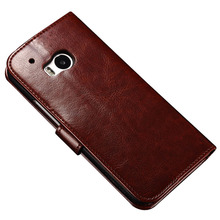 Luxury PU Leather Wallet Case For HTC One M9 Flip with Stand Design and Card Slot