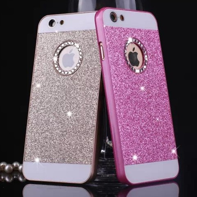 luxury case for apple iphone 5 5s acrylic pink pc cover for iphone5 s mobile phone