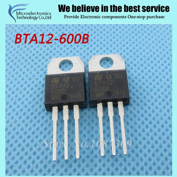 10pcs free shipping BTA12-600B BTA12-600B BTA12-600B Triacs 12 Amp 600 Volt  TO-220 new original