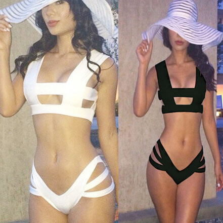 2015-New-design-sexy-Bikini-set-brazilian-retro-white-black-swimwear-bandage-hollow-out-swimsuit-vintage