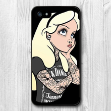 Wholesale and Retail Tattooed Alice in Wonderland Hard Cover Case For iPhone 4 4S 5 5S 5C 6 6 plus