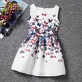 High Quality Girl Dress for Party Summer Style Print Butterfly Casual Kids Dresses Baby Clothes Children