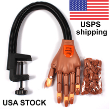 USA Stock Professional Nail Trainer Tools Super Flexible Fingers Personal Salon Adjustable Practice Hand Nail Training