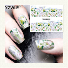 YZWLE 1 Sheet DIY Decals Nails Art Water Transfer Printing Stickers Accessories For Manicure Salon YZW-8055