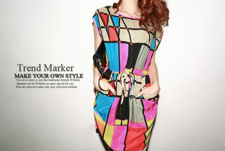 Womens geometric print dress