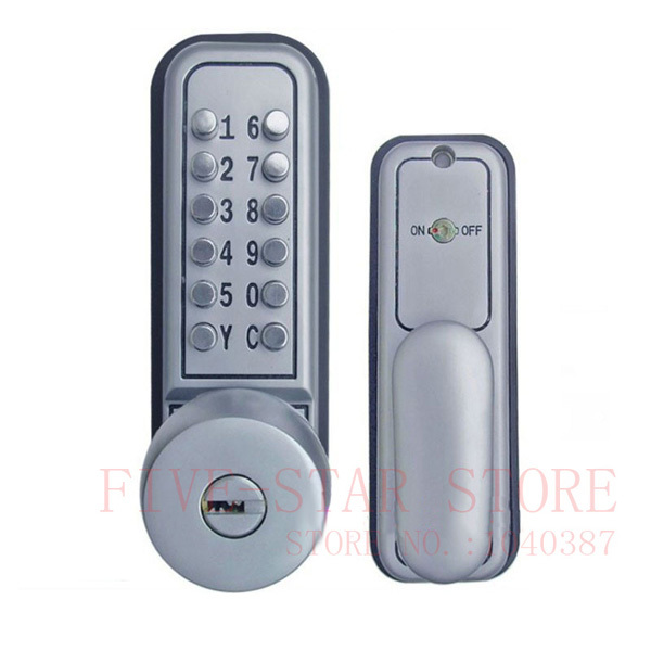 free shipping unique design keyless password door lock mechanical code lock for interior doors with mechanical key