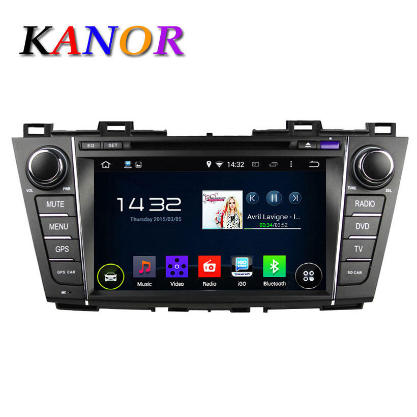 1024 600 Android 4 4 Quad Core 1Ghz Car DVD For MAZDA 5 Premacy 2009 2012