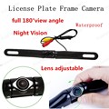 hot sell Night Vision Waterproof adjustable lens Car License Plate Backup Camera Full 180 degree H
