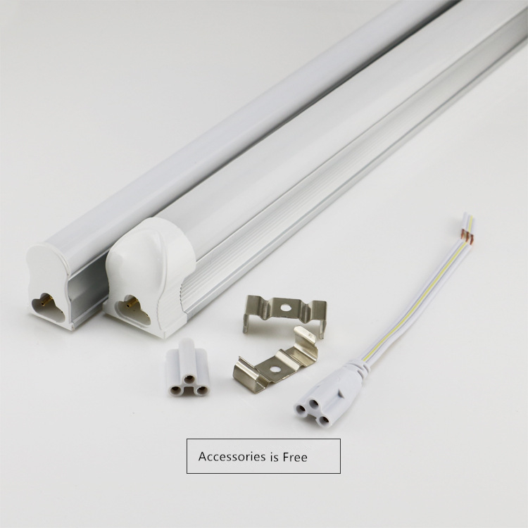 LED T5 T8 integrated tube 10w 600mm 110v 220v 85-265v Transparent Clear cover milky cover  2ft white/warmwhite SMD2835