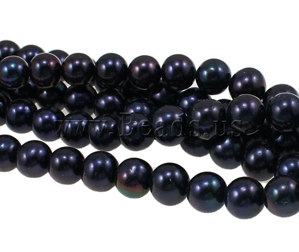 Free shipping!!!Round Cultured Freshwater Pearl Beads,, natural, black, AAA, 11-12mm, Hole:Approx 1mm, Length:15 Inch