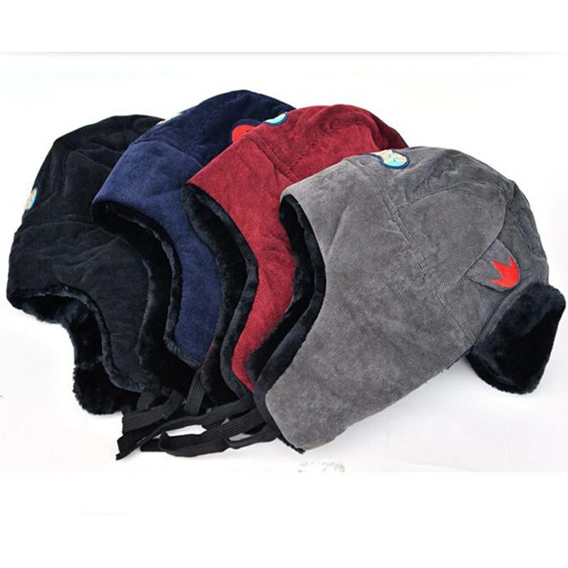 Free shopping 2014 hot Seller Winter Bomber Hat Earmuffs lei feng Cap The eyes cartoon pattern