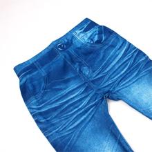 Blue Cowboy Style Digital Printing Kids Pants Baby Jeans Pattern Leggings For Boy Girl Unisex 4