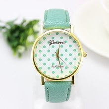 Hot 2015 New Casual Watches PU Leather Geneva Watches Multicolor Strape Spots Dress Watch quartz wristwatches
