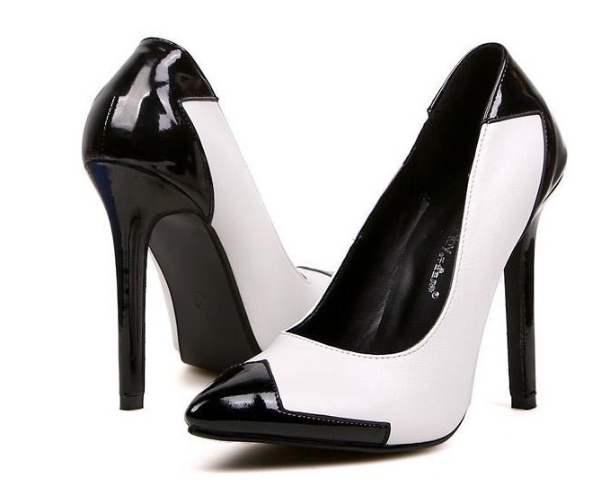 And White High Heel Shoes