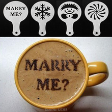 16Pcs/set Cappuccino/Latte Coffee Barista Stencils/Template – Free shipping