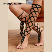 2016 European and American fashion jewelry handmade cotton crochet Anklet footlet Crochet Barefoot Sandals