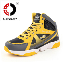LEOCI Plus Size 37-47 Men Women Basketball Shoes Strong Grip Outdoor High Top Basketball Sneakers Zapatillas De Basquet
