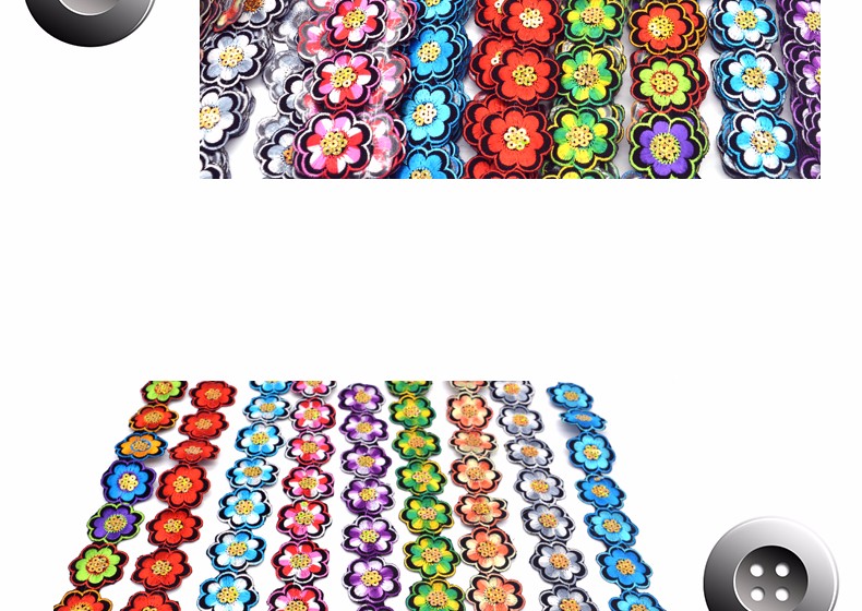 Description Picture 4 of itemNew fashion 1 yard 40mm embroidered sequins lace ribbon tape trim iron on patch sewing crafts Bohemia garment accessories DIY