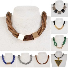 2015 Wholesale Chain Collar Necklaces Women Jewelry New Fashion Gold Plated Choker Collar Stardust Necklace Pendants