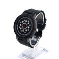 BOBOBIRD J14 Mens Ebony Wooden Quartz Watch Cool Design UV Priting Colourful Irregular Figure Dial Wristwatch
