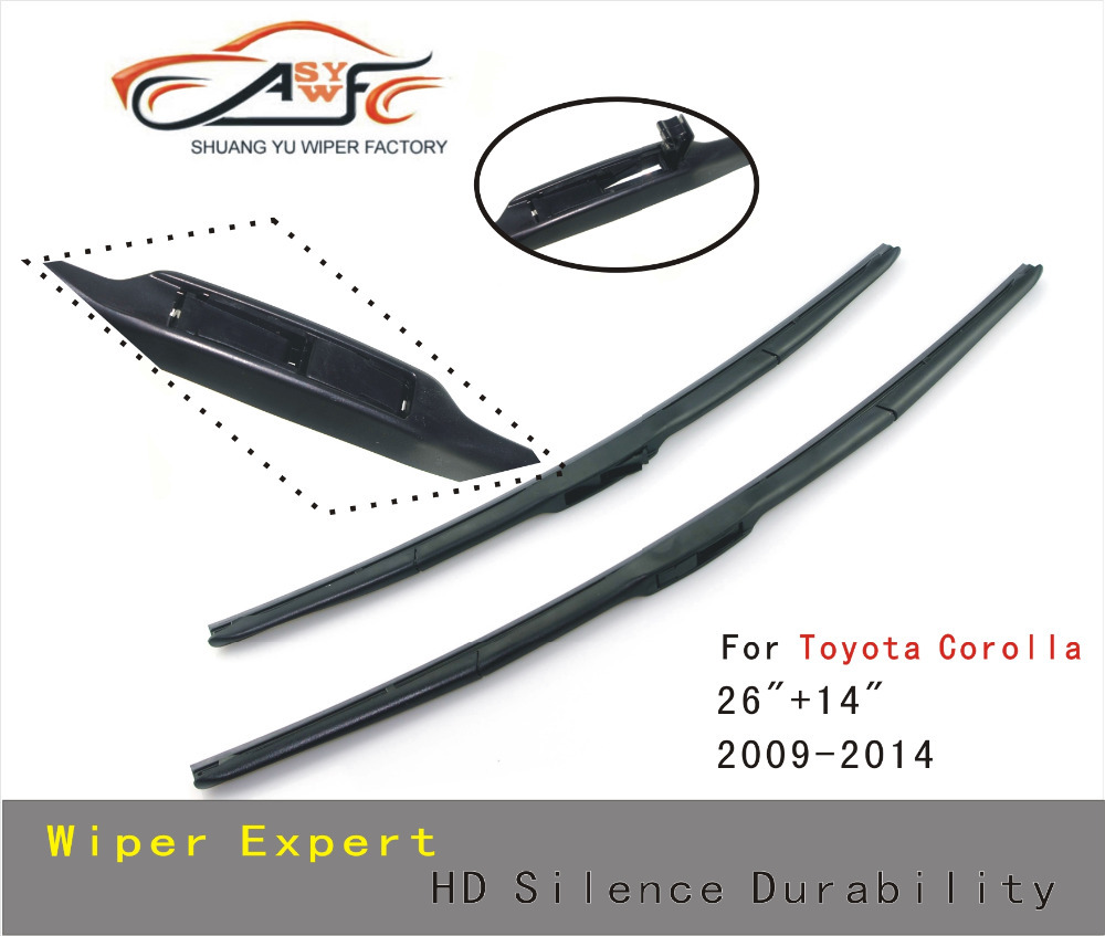 what size windshield wipers for 2009 toyota corolla #3