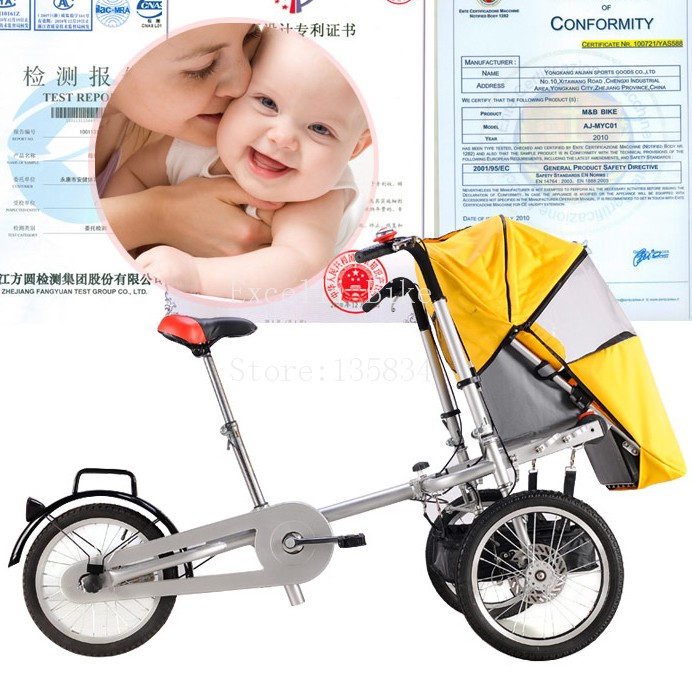 G02-Taga Pushchair-Bicycle Folding Taga Bike 16inch Mother Baby Stroller Bike baby stroller 3 in 1 Convertible Stroller Carriage stroller