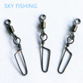 30pcs bag Swivel MS HX Rolling Swivel with Coastlock Snap Size8 6 4 2 Hook Lure