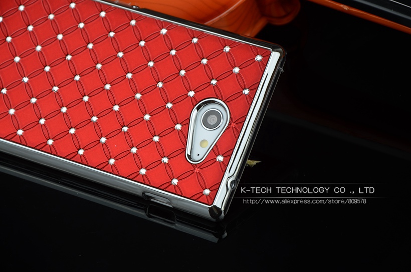 Shining Rhinestone Diamond Rubberized Matte Cover With Silver Chromed Skin Case For SONY XPERIA M2 Aqua S50h Mobile Phone Bags Shining Rhinestone Diamond Rubberized Matte Cover With Silver Chromed Skin Case For SONY XPERIA M2 Aqua S50h Mobile Phone Bags