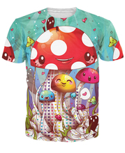 Mushroom Fantastic T-Shirt Cute Vibrant tees Women Men 3d Print Sport Tops Summer Style Fashion Clothing t shirt Outfits