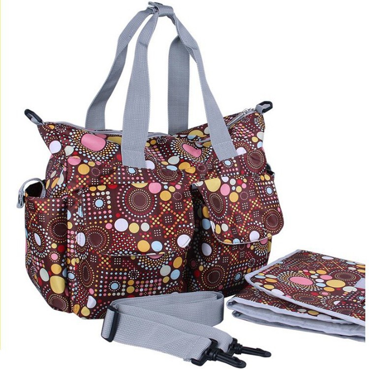 3 colors Fashion mummy bags high capacity polyester leopard pattern waterproof nappy bag for baby multifunction diaper bags (4)