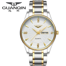 Origianl GUANQIN Top Brand Luxury Fashion Quartz Watches Mens Waterproof Luminous Date Men Watch Relogios Masculino