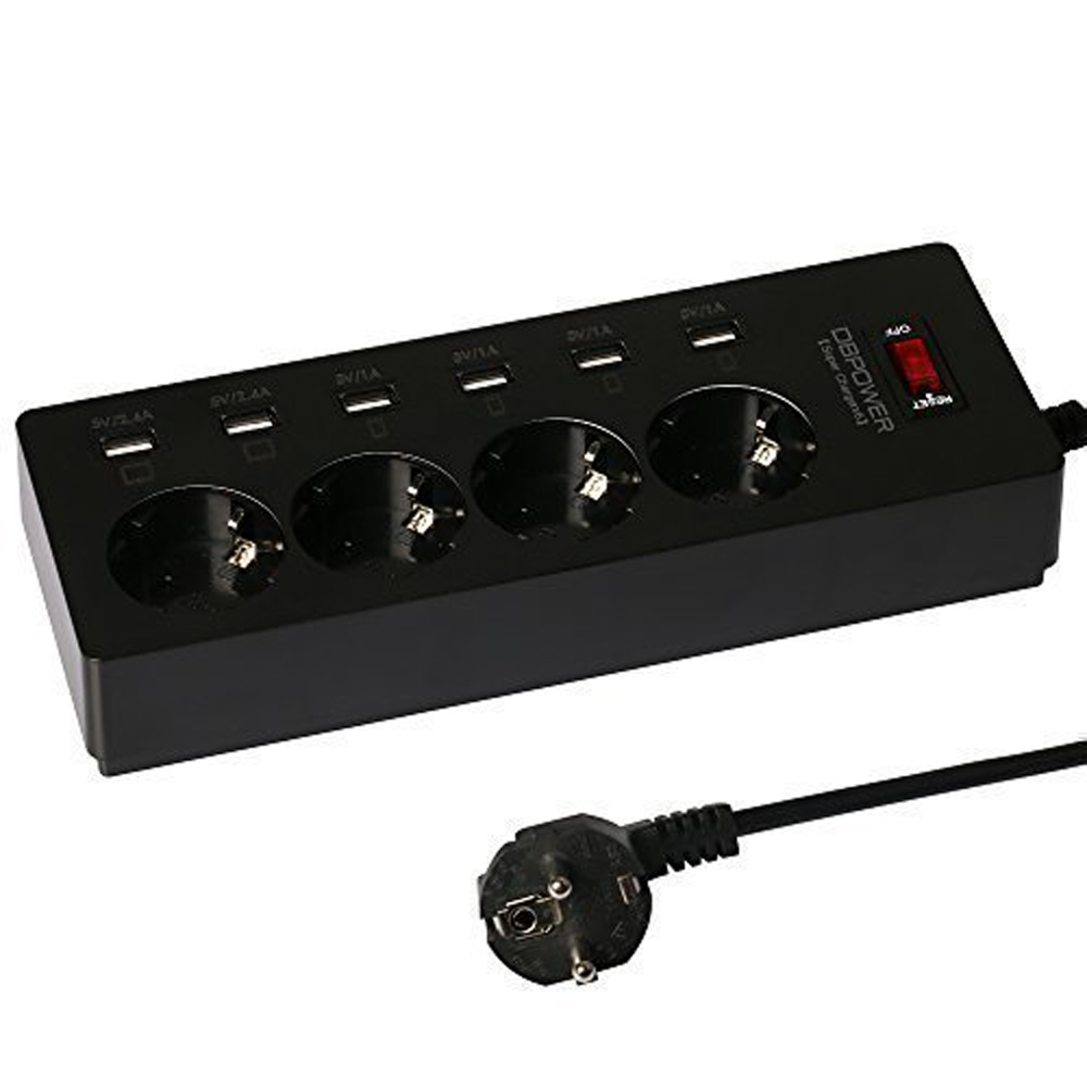 Купить dbpower путешествия адаптер с переключатель 6 usb питания ...