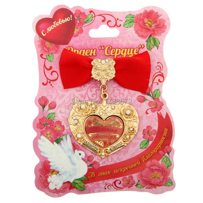 2015 Exclusive Hot Sale Bowknot Medal Birthday Souvenir for The best Grandma in the world Home