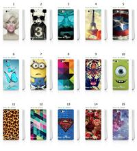 2015 hot despicable me rose flower eiffel tower white hard back cover cases for sony st23i