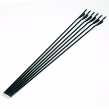 6pcs lot Target Shooting Fiberglass Arrows 31inch Spine 400 Black and White Plastic Feathers Arrows for