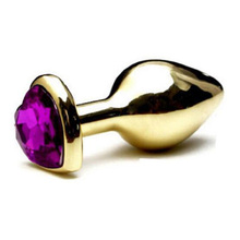 Medium Size Stainless Steel Anal Plug Beads Jeweled Heart Colored Anus Plug Anal Jewelry Metal Butt Plug Insert Sex Products Toy
