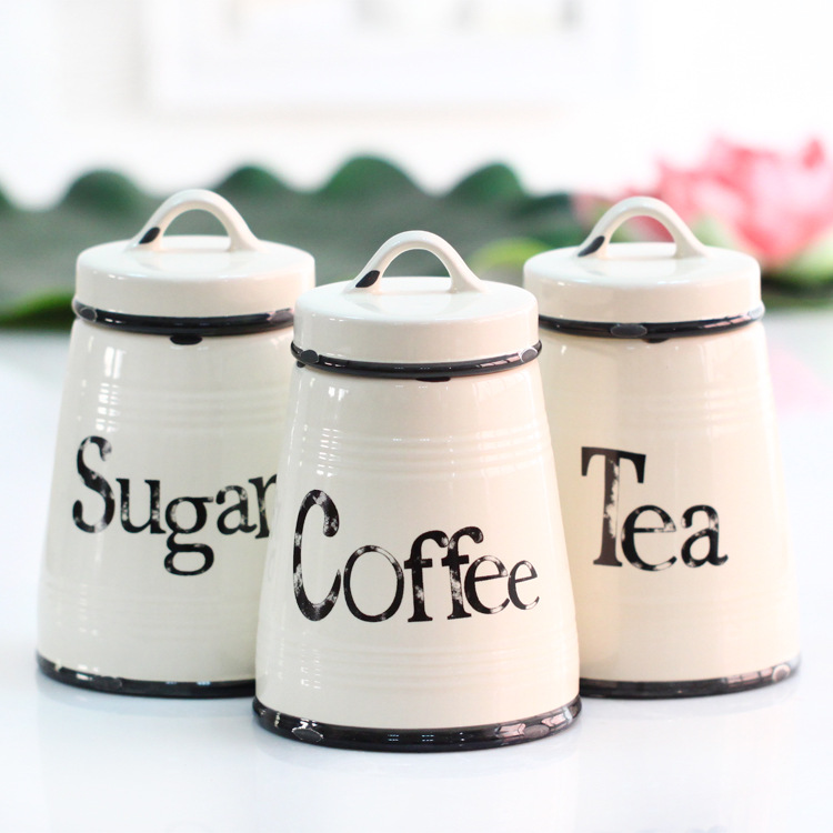 Tea Coffee Sugar Canister Set for Promotional Tea Coffee