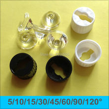 10 sets 20mm 5 10 15 30 45 60 90 120 Angle Set With Holder Bracket LED Lens 1W 3W Flat Transparent Lenses Reflector Collimator