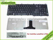 laptop keyboard for toshiba satellite L750 6037B0052124 REV:A01 MP-09M76CU69301 US BLACK