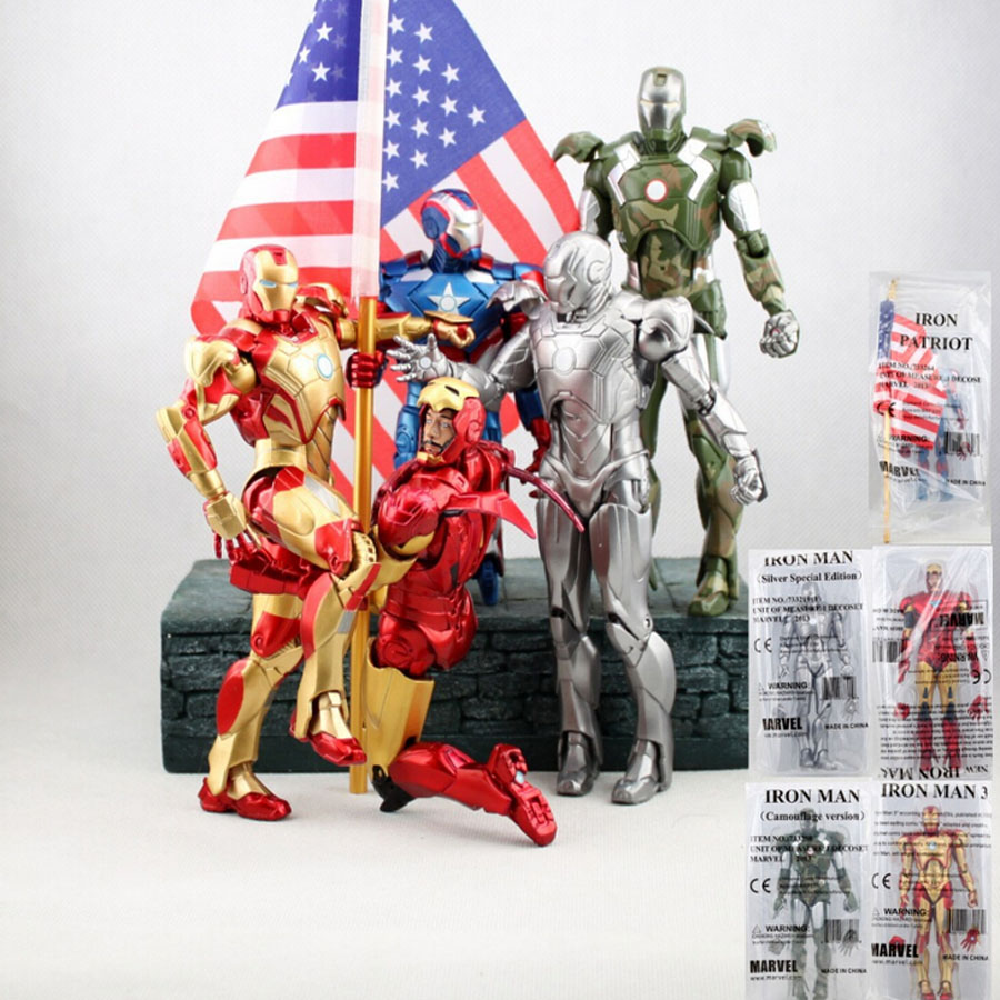 Free Shipping Marvel Iron Man Action Figure Superhero Iron Man Tonny Mark PVC Figure Toy 29cm Chritmas Gift Hot Sale