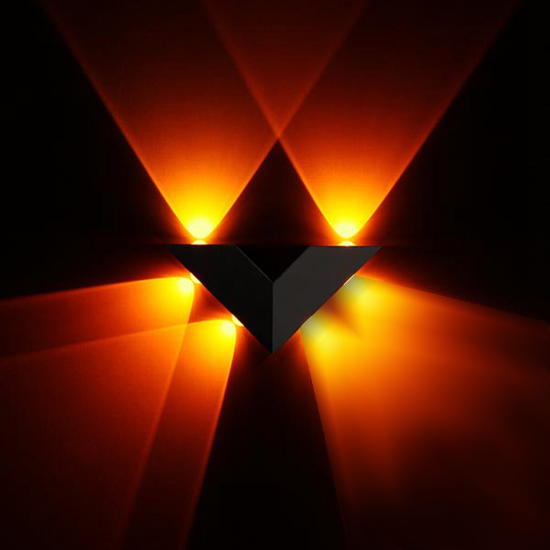 6W High Power V Shape Fixture warm white Wall Light up & down light source Decorative Lamp free shipping