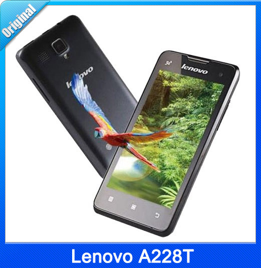 Original Lenovo A228T 4 0 inch Quad Core 1 2GHz Cell Phone TFT Android 2 3