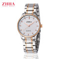 ZHHA Couple Lovers Watches Women Gold Watch Men Top Brand Lxury Famous Wristwatch Male Female Clock