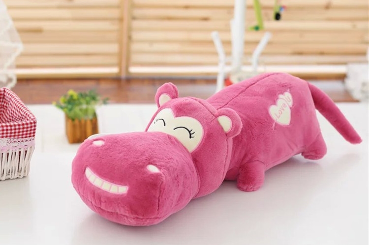 Фотография lovely new plush high quality hippo toy cartoon purple-red hippo doll gift about 100cm